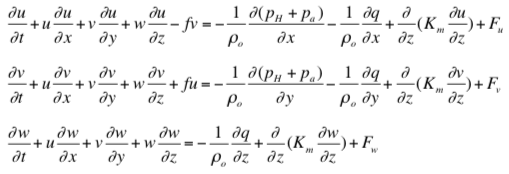 momentum eqs.